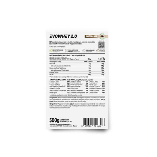 HSN Evowhey Protein Sin Edulcorantes Chocolate 500g