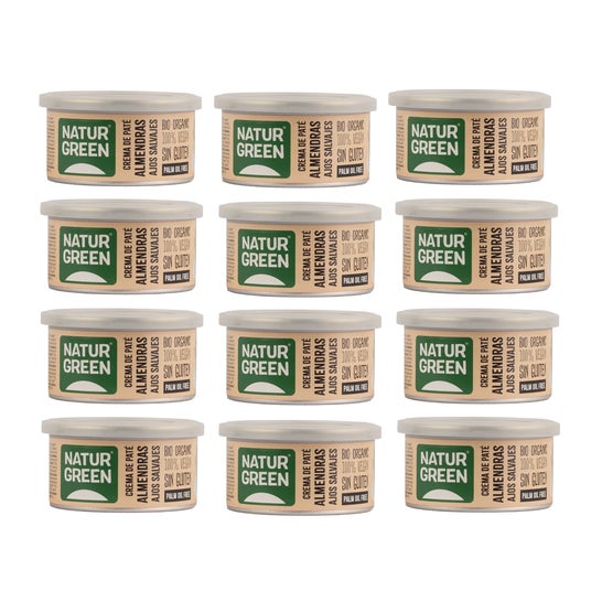 NaturGreen Pack Pâté de Crème Amande et Ail des Ours Bio 12x125g