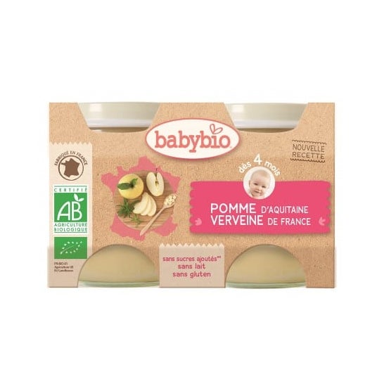 Babybio Petits Pots Pomme Verveine dès 4 mois 2x130g