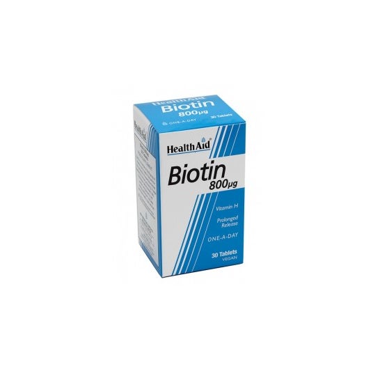 Aide à la santé Biotine 800 Microgrammes 30 Comprimés