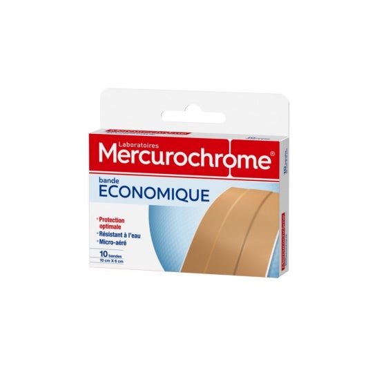 Mercurochrome Bande À Decouper Économique 10 x 6cm 10 Unités