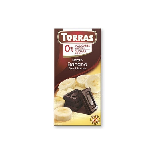 Torras Chocolat Noir à la Banane 75g
