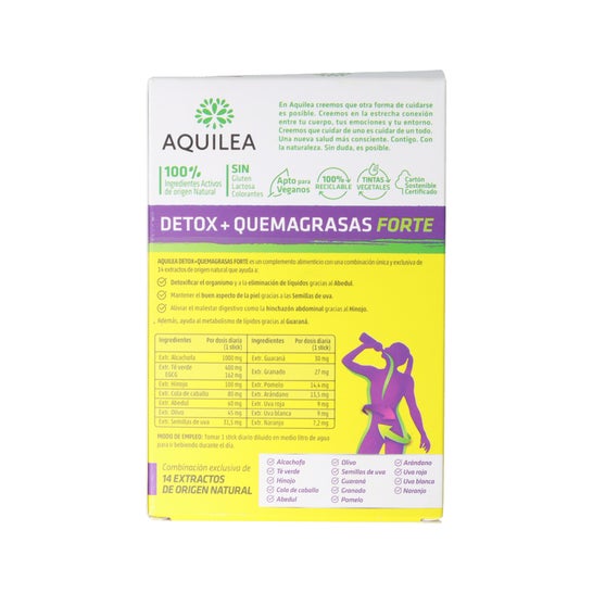 Aquilea Détox + Brûleur de Graisse 10 Sticks