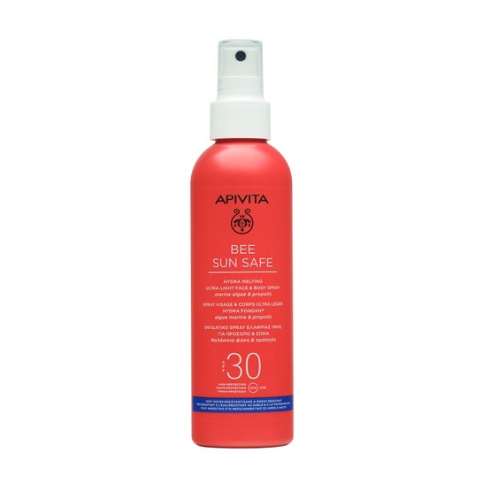 Apivita Bee Sun Safe Spray Hydra Fondant Ultra Léger Visage & Corps SPF30 200ml