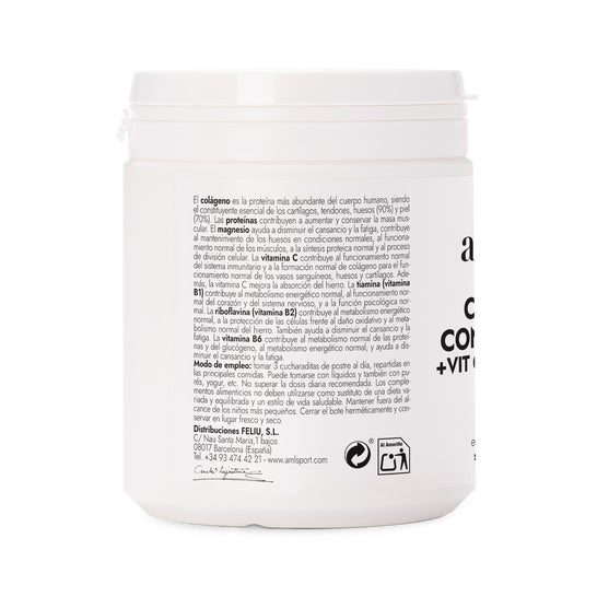 Collagène Avec Magnésium + Vit C + Vit B1, B2 et B6 Goût Fraise 350