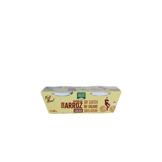 Dessert au riz et cacao biologique Naturgreen (2x125 g)