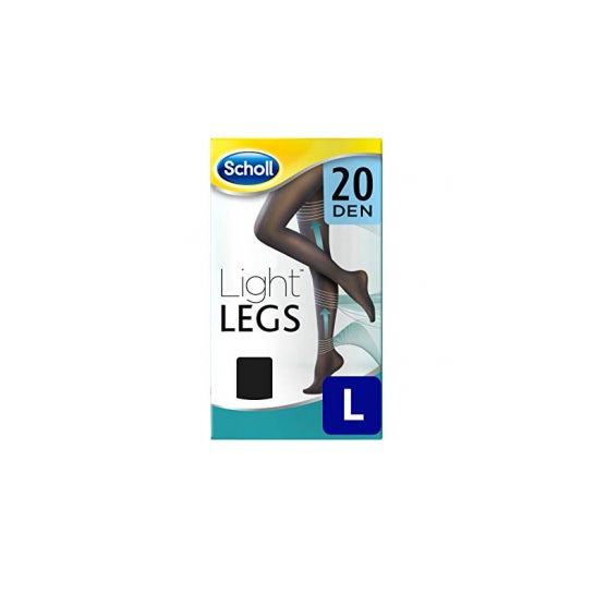 Scholl Light Legs Bas de compression léger 20DEN couleur noir Taille L 1pc