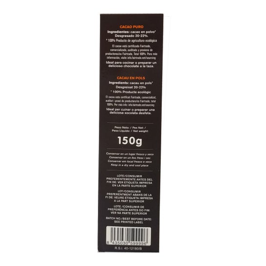 Alternativa3 Cacao pur en poudre Bio 150g