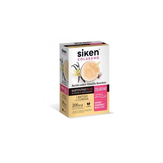 Siken Collagen Substitut de Vanille Bourbon Shake 6 Sachets