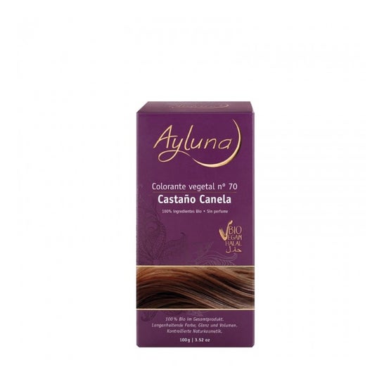 Ayluna - Teinture végétale pour cheveux No. 70 - Brun cannelle 100g