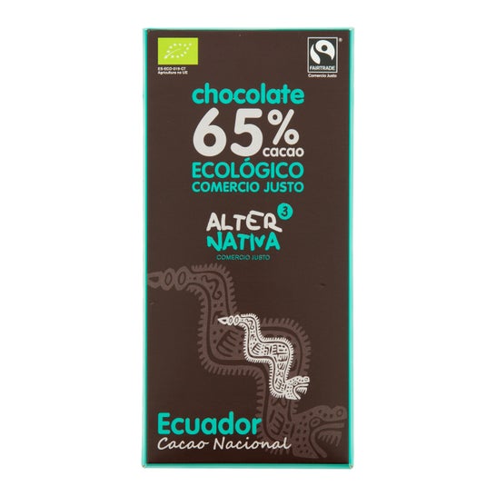 Alternativa3 Choco 65% Cacao Equateur Bio 80g