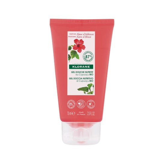 Klorane Cupuaçu Soins du Corps Gel Douche Fleur d'Hibiscus 75mL