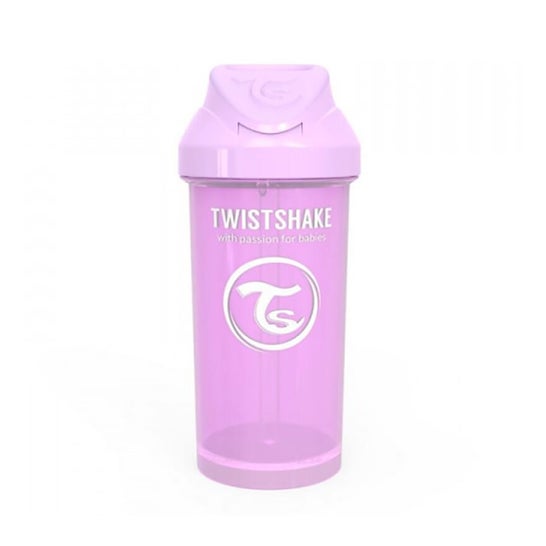 Gobelet Twistshake violet avec paille 360ml