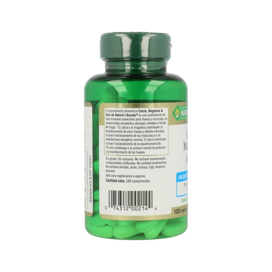Nature's Bounty Calcium Magnésium Zinc 100Compr