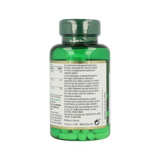Nature's Bounty Calcium Magnésium Zinc 100Compr