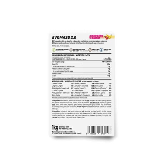HSN Evomass 2.0 Ganador de Peso Fresa y Plátano 1kg