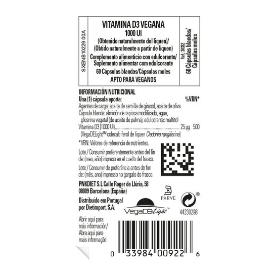Solgar Vegan Vitamin D3 1000UI 60caps