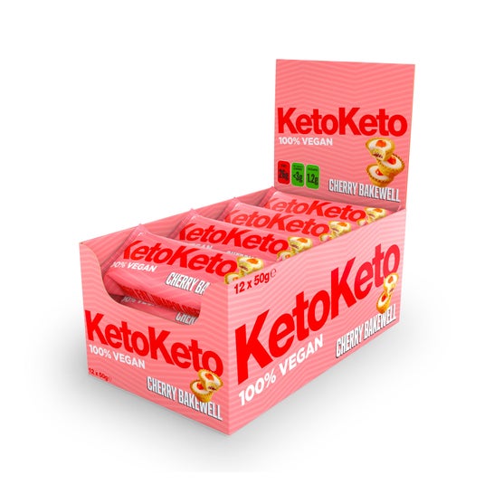 Keto Keto Pack barres végétaliennes à la cerise et aux amandes 12x50g