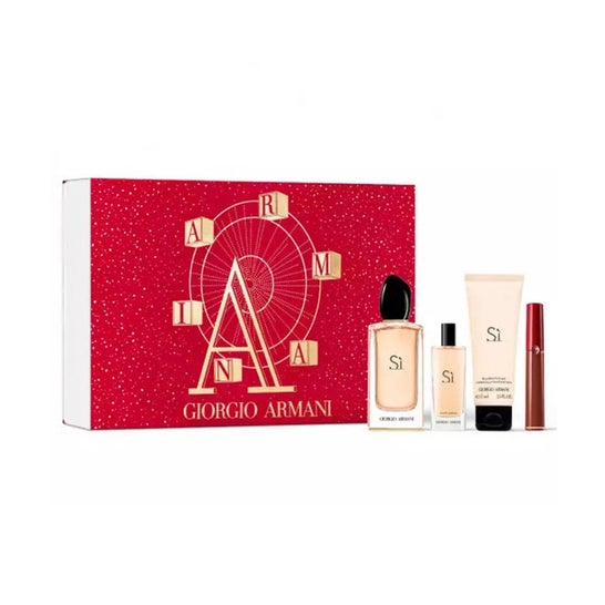 Giorgio Armani Set Sí Edp 100ml + Body Lotion 75ml + Lipstick + Mini 15ml