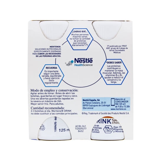 Nestlé Meritene Drink chocolat 4x125ml