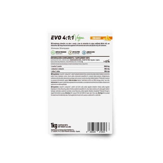 HSN Evo 4:1:1 BCAA's Instantanés Orange 1kg