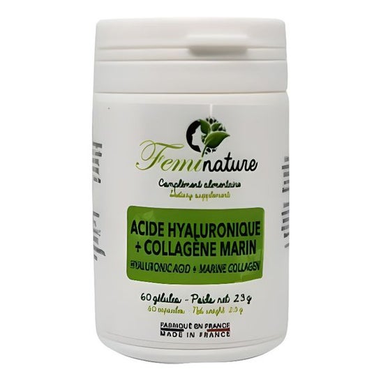 Féminature Acide Hyaluronique + Collagène Marin 60 Gélules