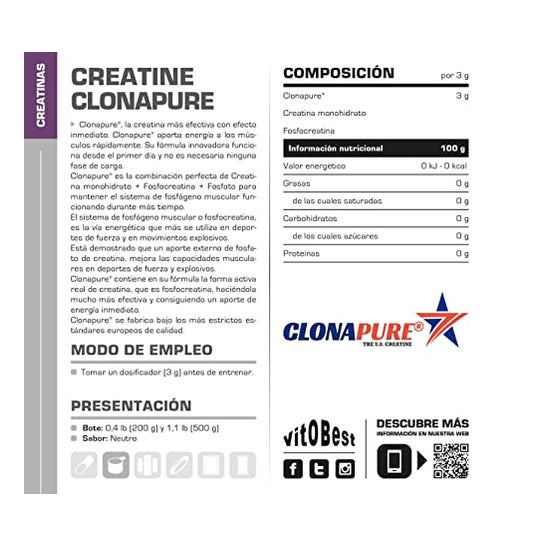 VitoBest Creatina Clonapure 500g VitoBest Creatina Clonapure 500g