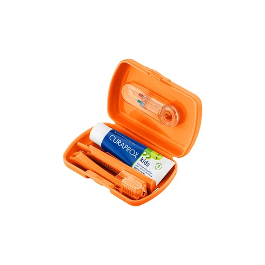 Curaprox Kids Travel Kit Laranja 6-12 Anos