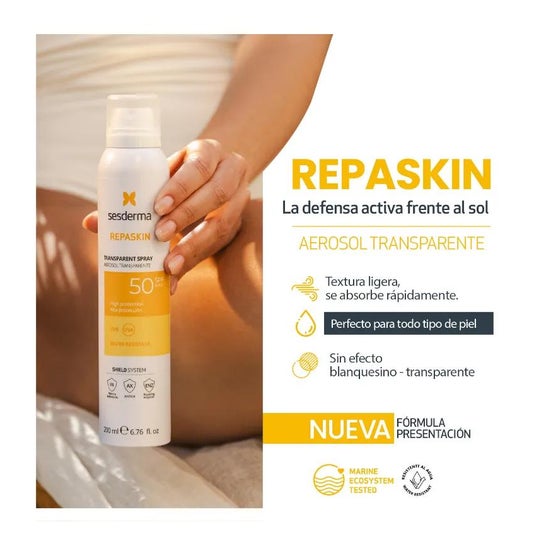Sesderma Repaskin Spray Transparente Aerosol Spf 50 200ml Sesderma Repaskin Spray Transparente Aerosol Spf 50 200ml