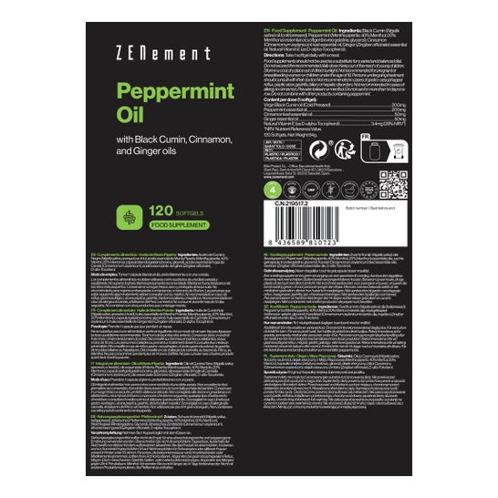 Zenement Aceite de Menta Piperita 120 perlas