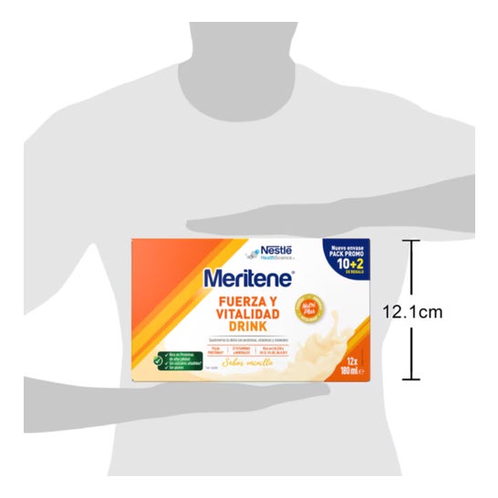 Meritene Fuerza y Vitalidad Drink Vainilla 12x180ml