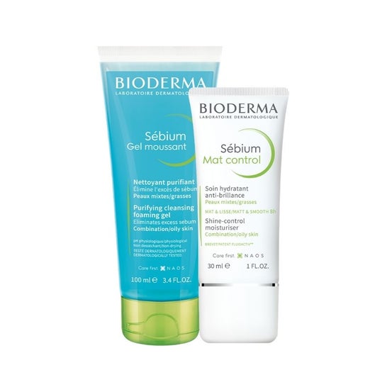 Bioderma Sébium Mat Control 30ml + Sébium Gel Espumoso 100ml Bioderma Sébium Mat Control 30ml + Sébium Gel Espumoso 100ml