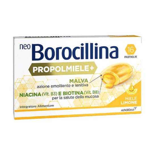 Néoborocilline Propolis+ Miel Citron 16uts
