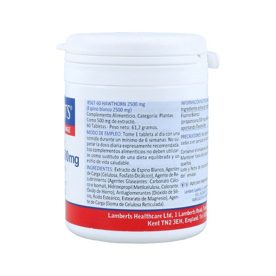 Lamberts Hawthorn 2500mg 60 Comprimés