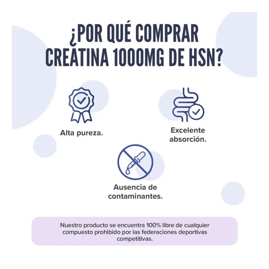 HSN Creatina Monohidrato 1000mg Creatina 120vcaps