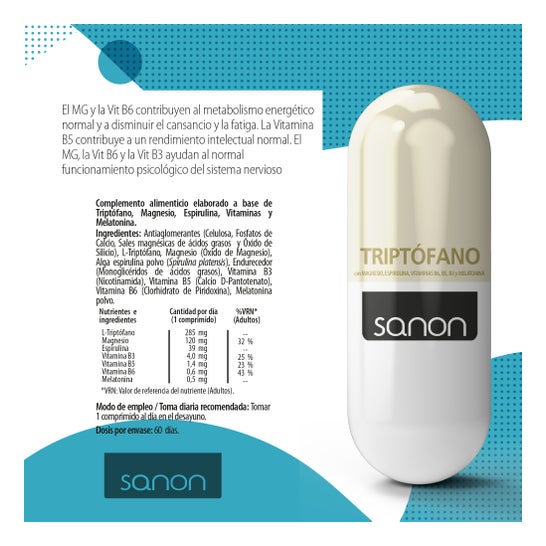 Sanon Triptófano 60 Capsules