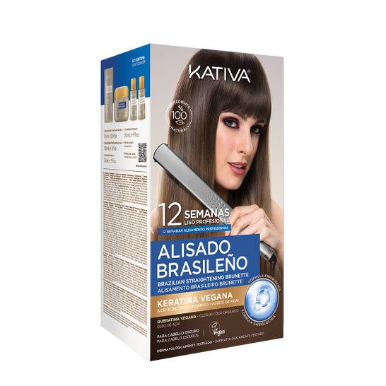 Kativa Kit Alisado Brasileño Cabellos Oscuros