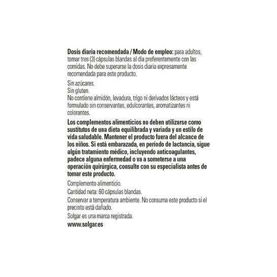 Solgar Omega 3-6-9 Poisson, Lin, Bourrache 60 Gélules