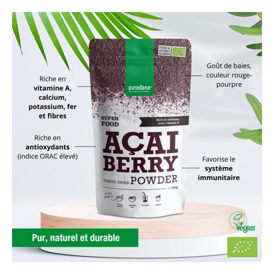 Purasana Baies d’Açaï En Poudre Bio 100g