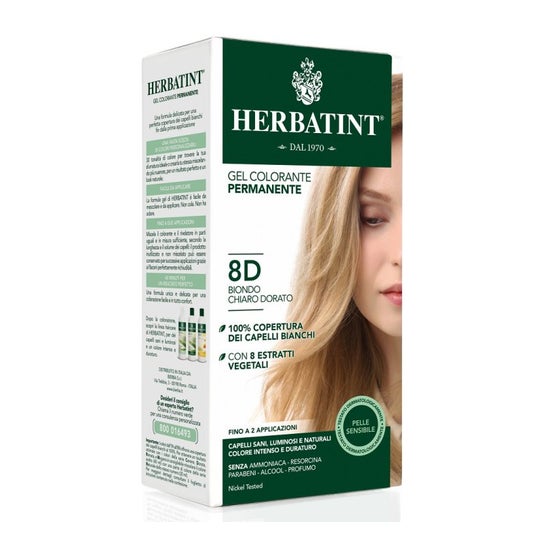 Herbatint Soin Colorant Permanent Couleur Blond Clair Doré 8D 120ml
