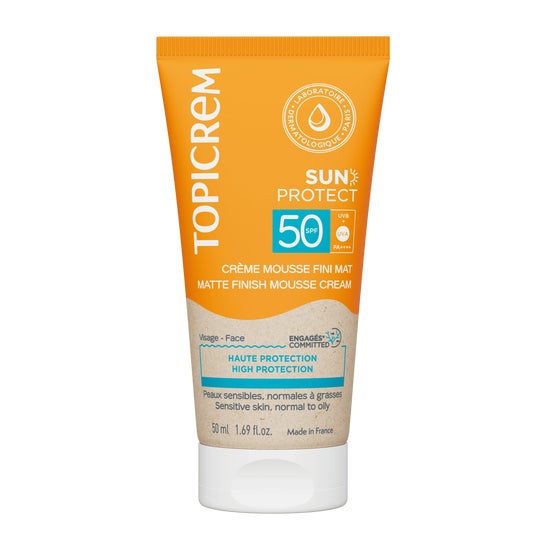Topicrem Crème Mousse Fini Mat SPF50 50 ml