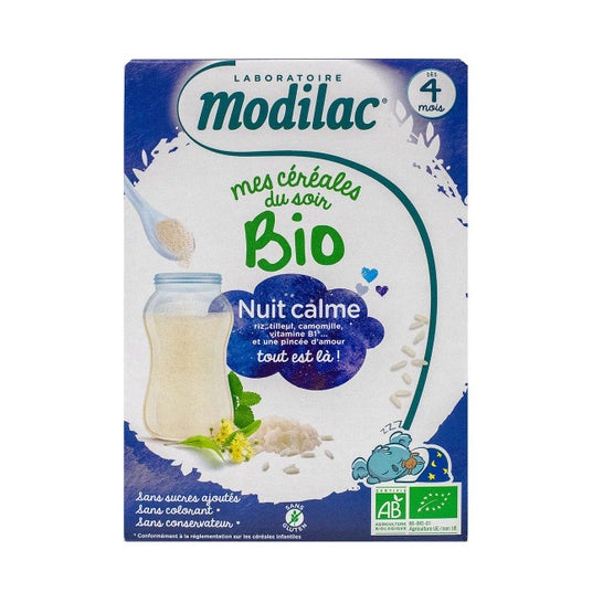 Modilac Mes Céréales Du Soir Bio Nuit Calme 4 Mois 250g