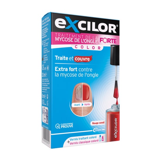 Excilor Forte Color Traitement Mycose Ongles Red 30ml