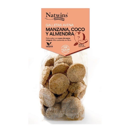 Natwins Biscuits Avoine Pomme Coco Amande Bio 200g