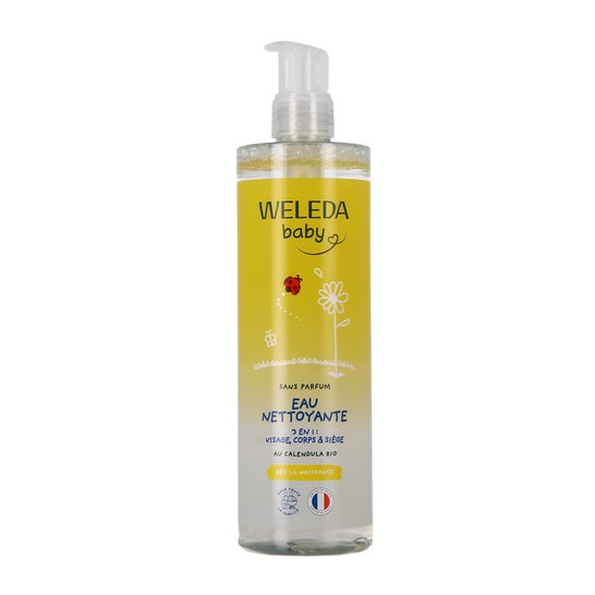 Weleda Baby Eau Nettoyante 3 en 1 Sans Parfum 400 ml
