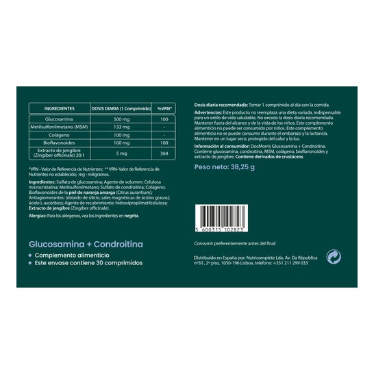 DocMorris Glucosamine + Chondroïtine 30 Comprimés