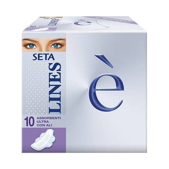 Lines È Compresses Absorbantes Lactifless Long avec Ailes 10uts