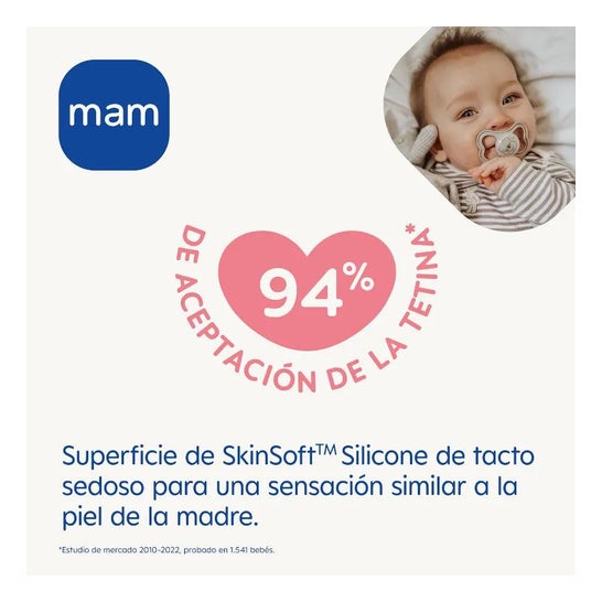 Baby Mam Air Night Sucette +6m Silicone Bleu 2uts Baby Mam Air Night Sucette +6m Silicone Bleu 2uts