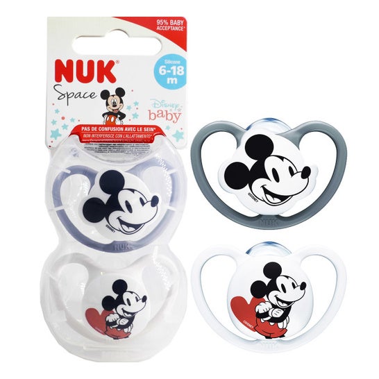Nuk Sucet Nuk Physiologique Silicona 6-18m Mickey 2uts