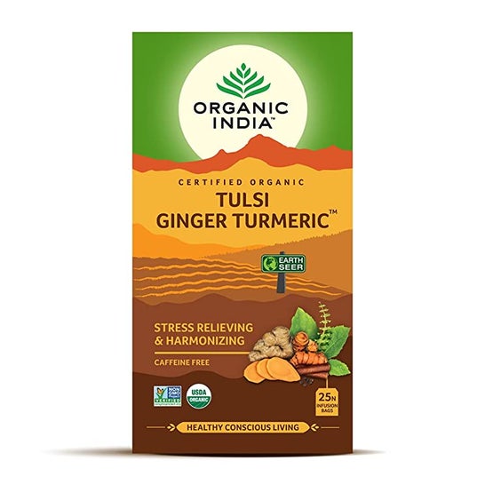 Organic India Sachets de Thé Tulsi Turmeric Ginger 25uts